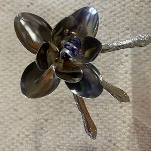 Elegant Silver Flower Accent